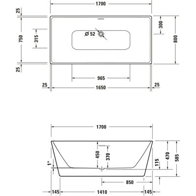 Duravit DuraSkye Weiße Freistehende Badewanne - Bad Duravit DuraSkye Weiße Freistehende Badewanne - Bad