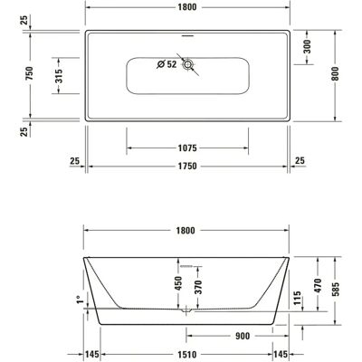 Duravit DuraSkye Badewanne - Freistehend, Weiß, 1800x800mm, Impact-Resistant Acryl Duravit DuraSkye Badewanne - Freistehend, Weiß, 1800x800mm, Impact-Resistant Acryl