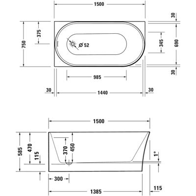 Duravit DuraSenja Badewanne, weiß, Ecke links Duravit DuraSenja Badewanne, weiß, Ecke links