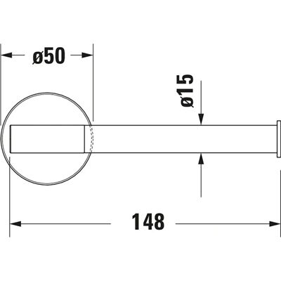 Duravit Starck T Toilettenpapierhalter - Wandmontage Duravit Starck T Toilettenpapierhalter - Wandmontage