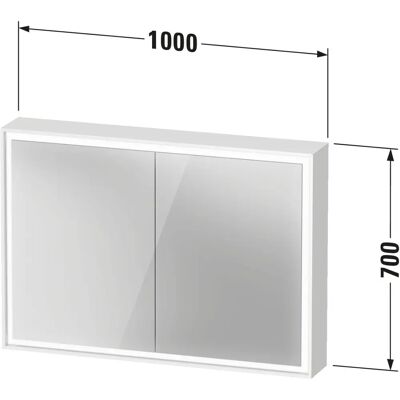 Duravit L-Cube Spiegelschrank - Weiß, 2 Türen, Sensor, LED-Beleuchtung Duravit L-Cube Spiegelschrank - Weiß, 2 Türen, Sensor, LED-Beleuchtung