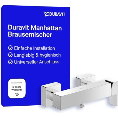 Amestecător de duș Duravit Manhattan - Monocomandă, Montaj pe perete, Model MH4230000 Amestecător de duș Duravit Manhattan - Monocomandă, Montaj pe perete, Model MH4230000