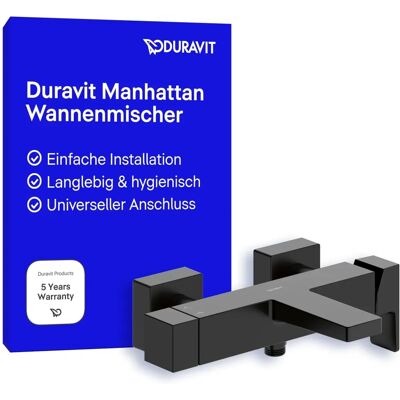 Mitigeur baignoire mono levier Duravit Manhattan - Projection 196 mm - Publicité Mitigeur baignoire mono levier Duravit Manhattan - Projection 196 mm - Publicité