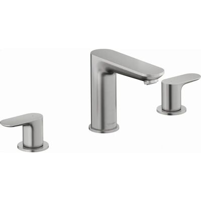 Grifo Duravit Wave - 3 Orificios, Acero Inoxidable Cepillado, Proyección 129mm - Grifo para Lavabo Grifo Duravit Wave - 3 Orificios, Acero Inoxidable Cepillado, Proyección 129mm - Grifo para Lavabo