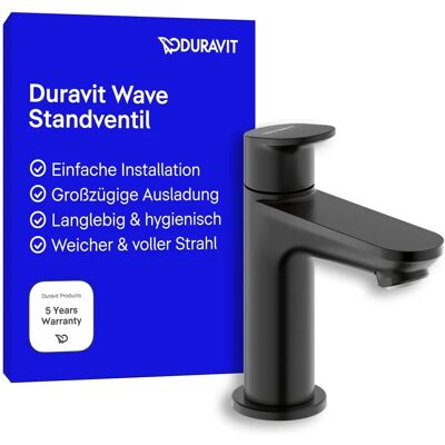 Duravit Schwarz Matt Wave Standventil - Modell WA10800020 Duravit Schwarz Matt Wave Standventil - Modell WA10800020