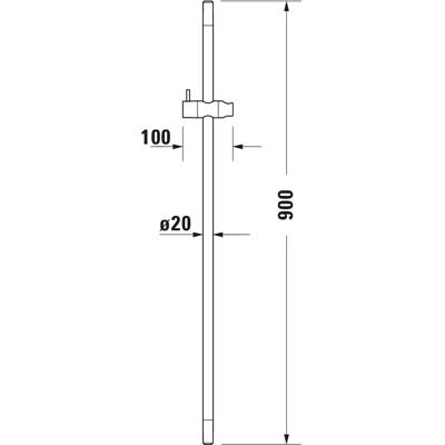 Duravit Model UV0600004034 - Bară de Duș Reglabilă, Auriu Lucios Duravit Model UV0600004034 - Bară de Duș Reglabilă, Auriu Lucios