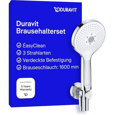 Duravit Set de Conexiune Perete Cromat & Alb Lucios Duravit Set de Conexiune Perete Cromat & Alb Lucios