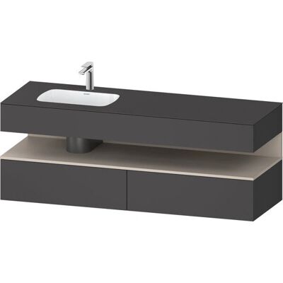 Duravit Taupe Matt Eingebauter Waschtisch mit Konsolenunterbau - Waschbecken Duravit Taupe Matt Eingebauter Waschtisch mit Konsolenunterbau - Waschbecken