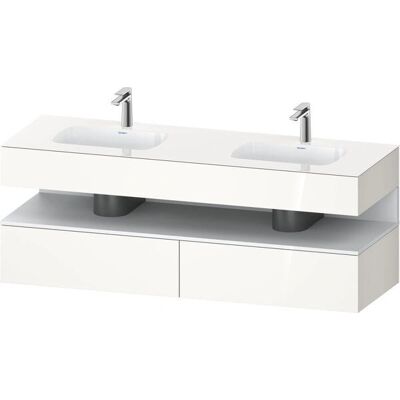 Duravit Qatego Weiß Hochglanz Doppelwaschtisch Duravit Qatego Weiß Hochglanz Doppelwaschtisch