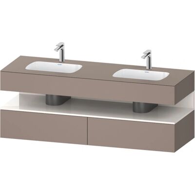 Duravit Qatego Basalt Wand-Waschtisch - Doppelwaschtisch Duravit Qatego Basalt Wand-Waschtisch - Doppelwaschtisch