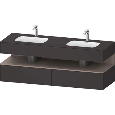 Duravit Graphit Qatego Waschtisch - 1600x550x600mm, Doppel, mit LED Duravit Graphit Qatego Waschtisch - 1600x550x600mm, Doppel, mit LED