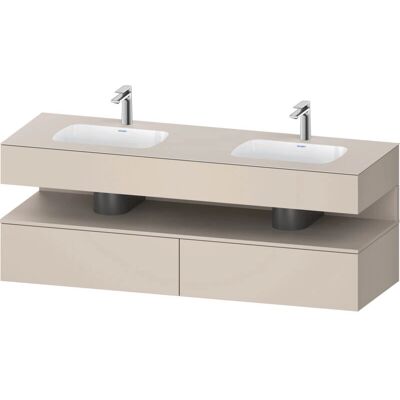 Duravit Qatego Taupe Supermatt Doppelwaschtisch - Waschtisch Duravit Qatego Taupe Supermatt Doppelwaschtisch - Waschtisch
