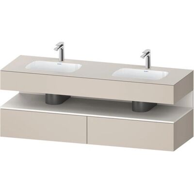 Duravit Taupe Qatego Doppelwaschtisch - Waschbecken Duravit Taupe Qatego Doppelwaschtisch - Waschbecken