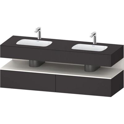 Duravit Marke Qatego 160x55cm Graphit Waschbecken mit Stauraum Duravit Marke Qatego 160x55cm Graphit Waschbecken mit Stauraum