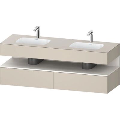 Duravit Qatego Taupe Waschtisch - Doppel, 1600x550x600mm Duravit Qatego Taupe Waschtisch - Doppel, 1600x550x600mm