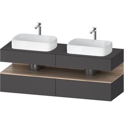 Duravit QA4779055490000 Wandmontierter Waschtischunterschrank - Wandmontiertes Design, Zwei Auszüge, Tip-on Technik, Feuchtigkeitsbeständig Duravit QA4779055490000 Wandmontierter Waschtischunterschrank - Wandmontiertes Design, Zwei Auszüge, Tip-on Technik, Feuchtigkeitsbeständig