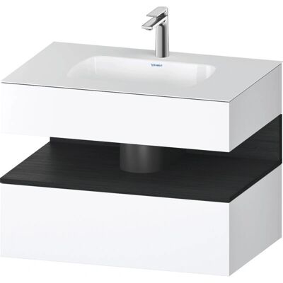 Duravit Qatego Einbauwaschtisch mit Konsolenwaschtischunterbau, 800x550x600mm, Nische Eiche Schwarz, QA4785016, Farbe: Weiß Matt Duravit Qatego Einbauwaschtisch mit Konsolenwaschtischunterbau, 800x550x600mm, Nische Eiche Schwarz, QA4785016, Farbe: Weiß Matt