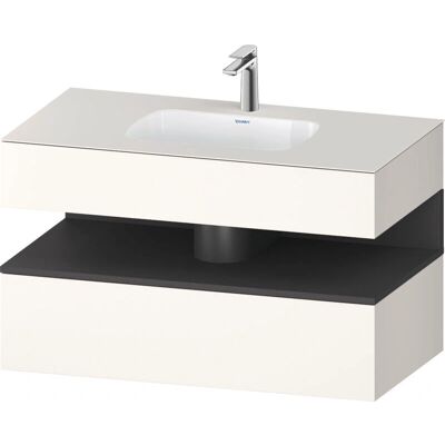 Duravit Weiß Supermatt Qatego Einbauwaschtisch mit Konsolenwaschtischunterbau, 1000x550x600mm - Waschbecken Duravit Weiß Supermatt Qatego Einbauwaschtisch mit Konsolenwaschtischunterbau, 1000x550x600mm - Waschbecken