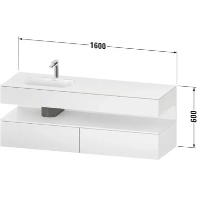 Duravit Taupe Supermatt Einbauwaschtisch mit Konsolen - Waschbecken Duravit Taupe Supermatt Einbauwaschtisch mit Konsolen - Waschbecken