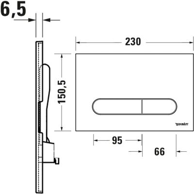 Duravit DuraSys Mechanische Betätigungsplatte - WC Betätigungsplatte Duravit DuraSys Mechanische Betätigungsplatte - WC Betätigungsplatte