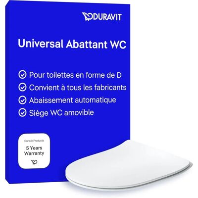 Duravit Univavo Sedile WC Forma D - Chiusura morbida automatica - Bianco Duravit Univavo Sedile WC Forma D - Chiusura morbida automatica - Bianco