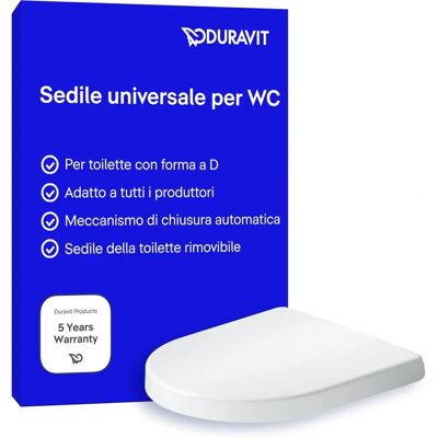 Duravit Univavo Toilet Seat D-shape Automatic Soft-Close - Toilet Seat Duravit Univavo Toilet Seat D-shape Automatic Soft-Close - Toilet Seat