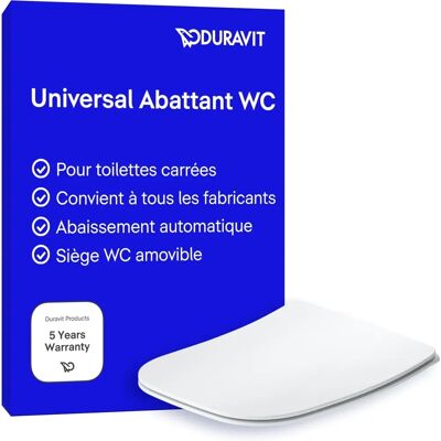 Duravit Univavo WC-Sitz - Automatik, abnehmbar, Edelstahl, Weiß Duravit Univavo WC-Sitz - Automatik, abnehmbar, Edelstahl, Weiß