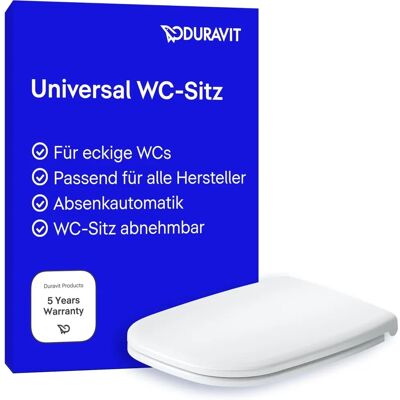 Sedile WC Duravit Univavo - Chiusura morbida doppia, cerniere in acciaio inox Sedile WC Duravit Univavo - Chiusura morbida doppia, cerniere in acciaio inox