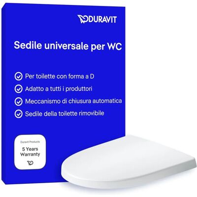 Duravit Univavo Sedile WC D-shaped - Sedile di toilette Duravit Univavo Sedile WC D-shaped - Sedile di toilette