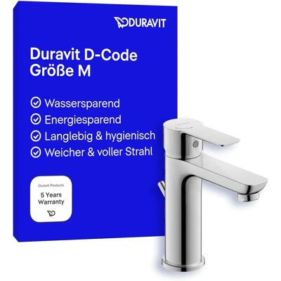 Kran Duravit D-Code - Ceramiczny, Regulowana Temperatura, Oszczędność Energii Kran Duravit D-Code - Ceramiczny, Regulowana Temperatura, Oszczędność Energii