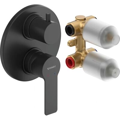 Duravit D-Code Wannenarmatur Set - Keramikmischsystem, Schwarz Matt Duravit D-Code Wannenarmatur Set - Keramikmischsystem, Schwarz Matt
