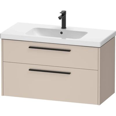 Duravit D-Code Waschtischunterschrank - Taupe Matt, Diamantschwarz Griff, 984x555x460 mm - Waschtischunterschrank Duravit D-Code Waschtischunterschrank - Taupe Matt, Diamantschwarz Griff, 984x555x460 mm - Waschtischunterschrank