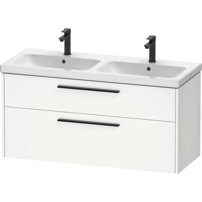 Duravit D-Code Doppel-Waschtischunterschrank - Diamantschwarz, Weiß, 1184x555x460mm Duravit D-Code Doppel-Waschtischunterschrank - Diamantschwarz, Weiß, 1184x555x460mm