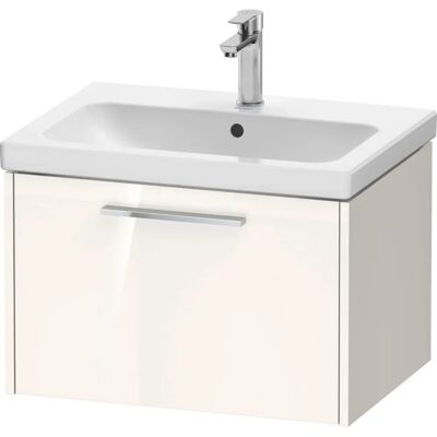 Duravit D-Code Waschtischunterschrank - Hochglanz Weiß, Chrom Griff, Wandhängend Duravit D-Code Waschtischunterschrank - Hochglanz Weiß, Chrom Griff, Wandhängend