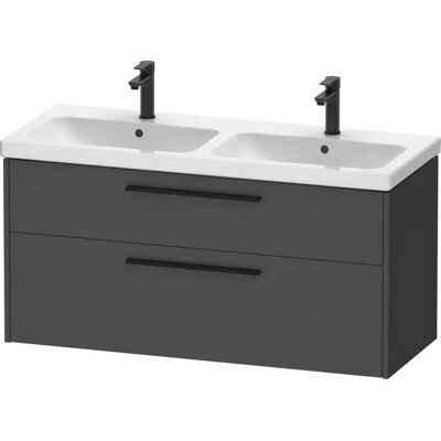 Duravit D-Code Badezimmer Unterschrank - Diamantschwarz, Modell DC46740BD490000, 2 Schubladen, 1184x555x460 mm Duravit D-Code Badezimmer Unterschrank - Diamantschwarz, Modell DC46740BD490000, 2 Schubladen, 1184x555x460 mm