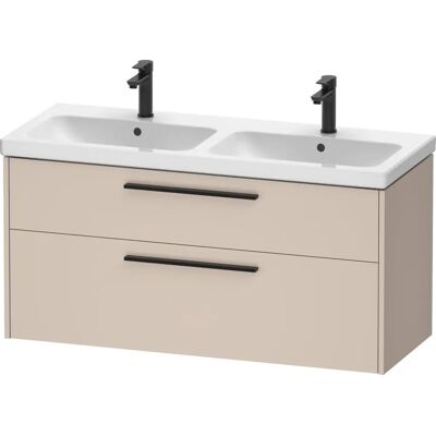 Duravit D-Code Doppel-Waschtischunterschrank - Taupe Matt - 2 Schubladen Duravit D-Code Doppel-Waschtischunterschrank - Taupe Matt - 2 Schubladen