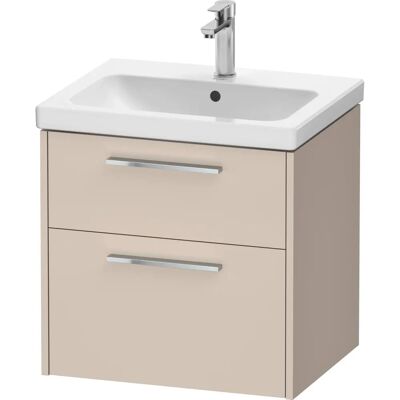 Duravit D-Code Waschtischunterschrank - Taupe matt - Chrom Griff - 2 Schubladen - 584x555x460 mm Duravit D-Code Waschtischunterschrank - Taupe matt - Chrom Griff - 2 Schubladen - 584x555x460 mm
