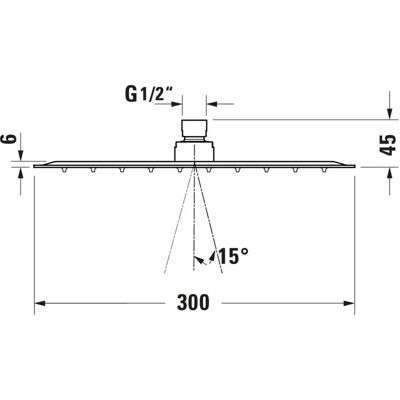 Duravit UV0660031070 Cap de duș din oțel inoxidabil - Cap de duș Duravit UV0660031070 Cap de duș din oțel inoxidabil - Cap de duș