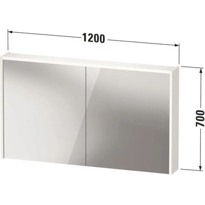 Duravit D-Code Spiegelschrank - 2 Türen, LED, Steckdose E Duravit D-Code Spiegelschrank - 2 Türen, LED, Steckdose E