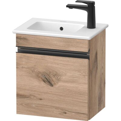 Duravit Sivida Wandmontierter Waschtischunterschrank - links Anschlag - Griffleiste Schwarz Matt - 400x287x443mm - für ME by Starck Duravit Sivida Wandmontierter Waschtischunterschrank - links Anschlag - Griffleiste Schwarz Matt - 400x287x443mm - für ME by Starck