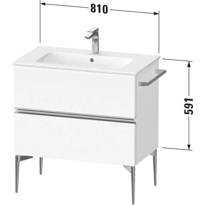 Duravit Sivida - Bodensteh. Waschtischunterbau - Schwarz Grau - Waschtischunterbau Duravit Sivida - Bodensteh. Waschtischunterbau - Schwarz Grau - Waschtischunterbau