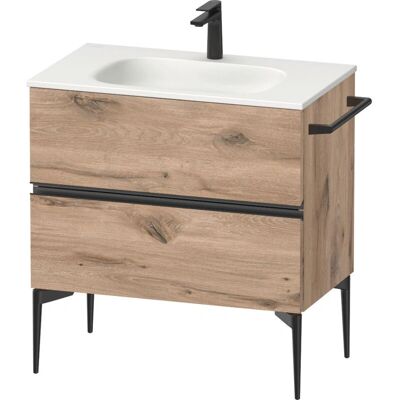 Duravit Sivida Badezimmerunterschrank - 2 Schubladen, Schwarz Diamantgriff Duravit Sivida Badezimmerunterschrank - 2 Schubladen, Schwarz Diamantgriff