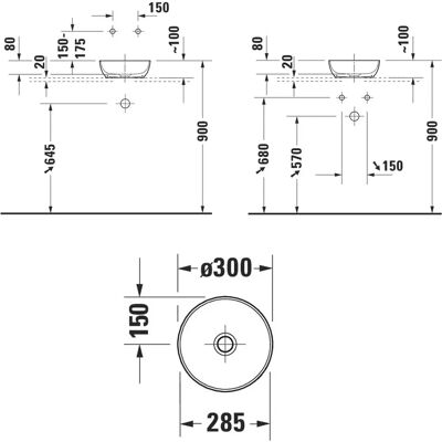 Duravit Sivida Rund-Waschtisch-Set - Waschtisch Set Duravit Sivida Rund-Waschtisch-Set - Waschtisch Set