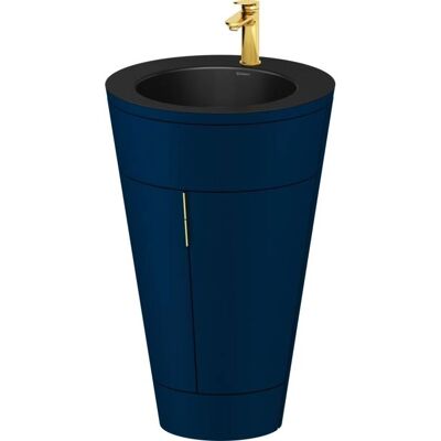 Duravit Starck 1 c-bonded Waschtisch-Set, bodenstehend, nachtblau seidenmatt - Badezimmermöbel Duravit Starck 1 c-bonded Waschtisch-Set, bodenstehend, nachtblau seidenmatt - Badezimmermöbel
