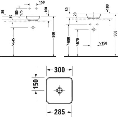 Duravit Sivida - Waschtisch Set - Weiß & Blassgrün - Eckig Duravit Sivida - Waschtisch Set - Weiß & Blassgrün - Eckig