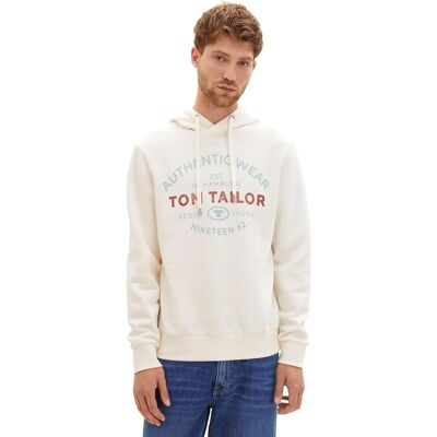 Tom Tailor 1038744 Sweat à capuche basique - Homme - Beige - Publicité Tom Tailor 1038744 Sweat à capuche basique - Homme - Beige - Publicité