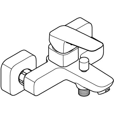 Grohe EH-Wannenbatterie Cubeo - Wandmontage - chrom Grohe EH-Wannenbatterie Cubeo - Wandmontage - chrom