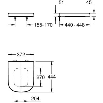 Sedile WC Euro Keramik Grohe - Bianco alpino - 39331_2 Sedile WC Euro Keramik Grohe - Bianco alpino - 39331_2