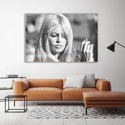 QUEENCE Brigitte Bardot Acrylbild - Schwarz-Weiß-Porträt QUEENCE Brigitte Bardot Acrylbild - Schwarz-Weiß-Porträt