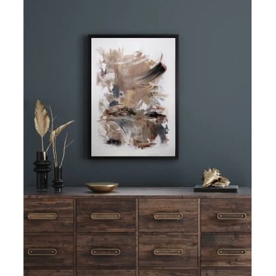 QUEENCE Abstrakt Schwarz-Grau Leinwandbild - Wandkunst QUEENCE Abstrakt Schwarz-Grau Leinwandbild - Wandkunst